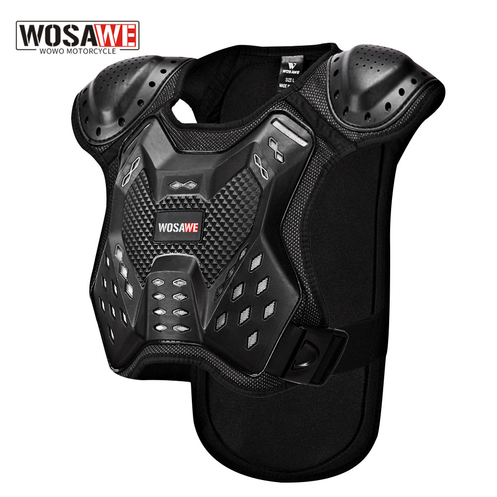 Mountain Biking Body Armour - WOSAWE Kids Chest Vest Motocross Waistcoat