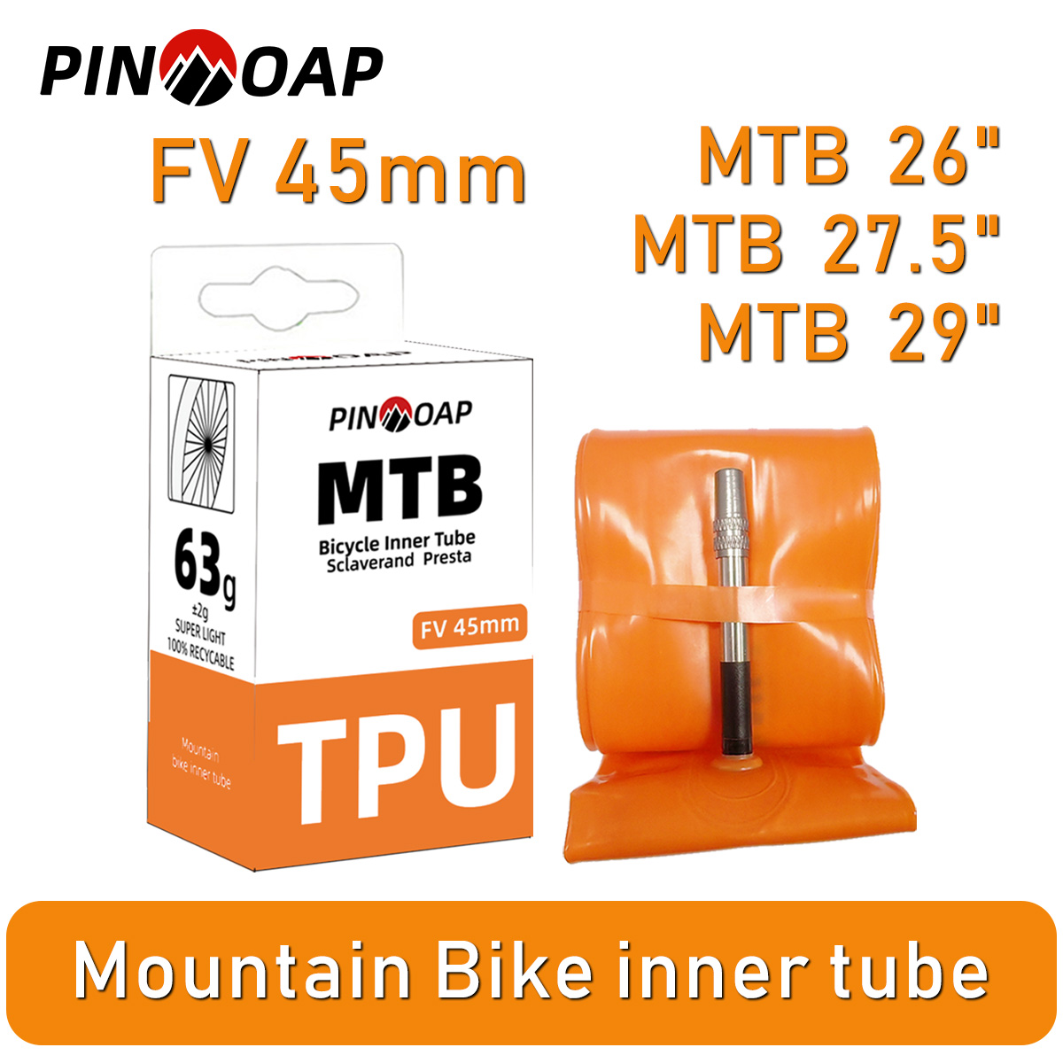 Mountain Biking Essentials - PINMOAP Mountain Bike Inner Tube 45mm