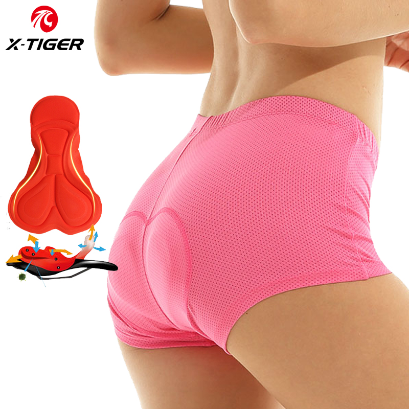 Mountain Biking Pants - X-TIGER Women's Cycling Underwear 3D Gel
