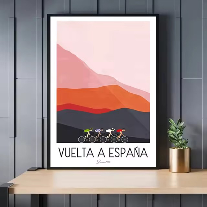 Watercolor Cycling Race Cyclis - Mountain Biking France 评论和价格