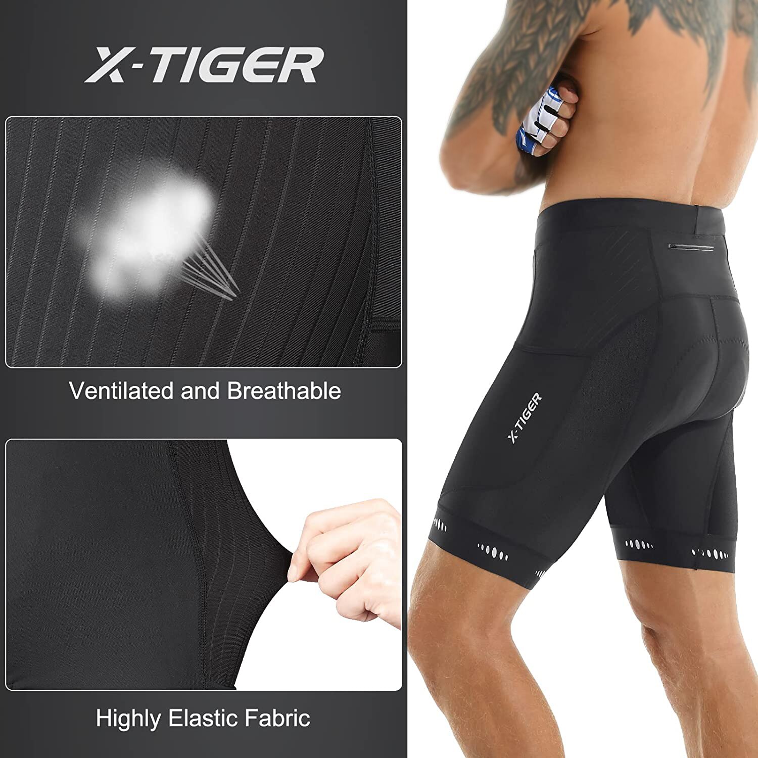 X-TIGER Men Cycling Shorts wit - Mountain Biking Body Armour 评论和价格