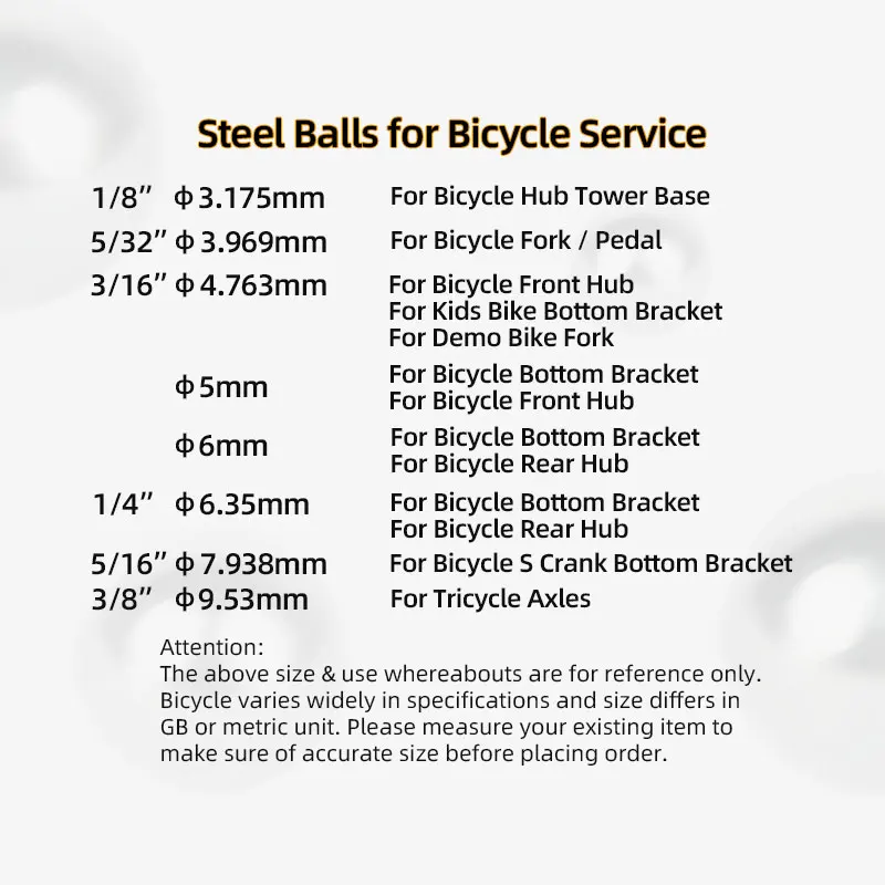144/20pcs Bicycle Steel Balls  - Mountain Biking Brands 评论和价格