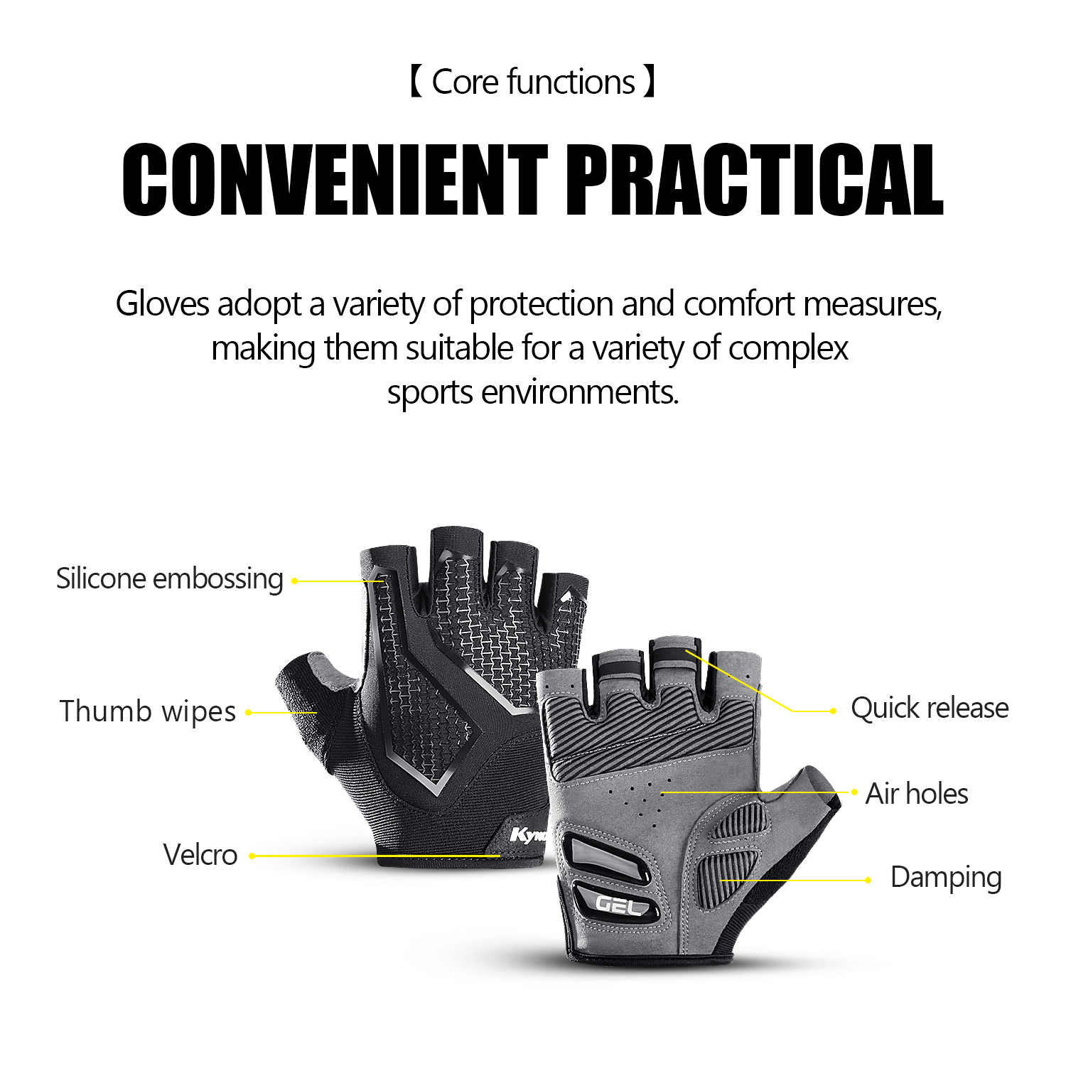 Kymc Half Finger Cycling Glove - Mountain Biking Elbow Pads 评论和价格