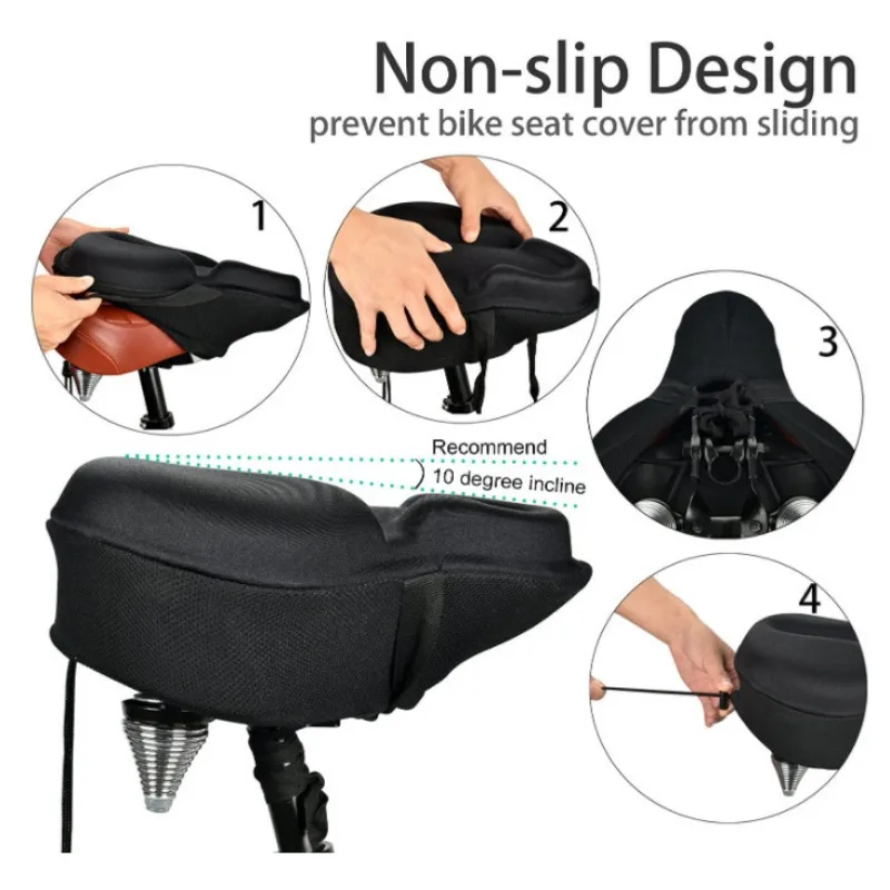 Black Wear Resistant Bike Seat - Mountain Biking Pads 评论和价格